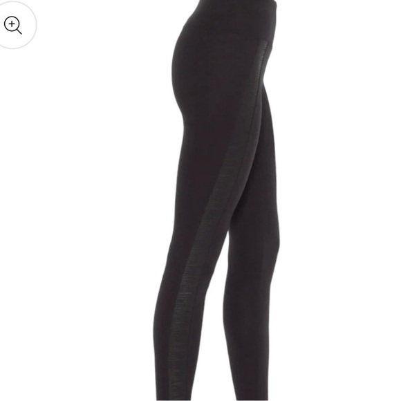 SPANX Ready to Wow Black Leggings with Snakeskin Print on Sides Size L - Picture 2 of 12